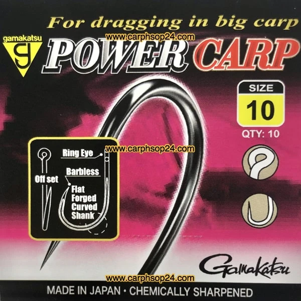 Gamakatsu POWER CARP RING EYE BARBLESS - 5 Opties - Afbeelding 2