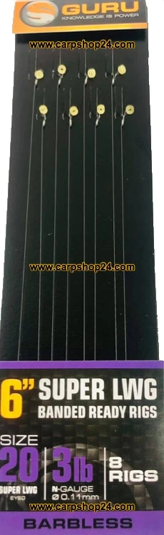 Guru 6" SUPER LWG BANDED READY RIGS - 5 Opties - Afbeelding 6