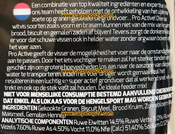 Mainline PRO ACTIVE ALL ROUND CEREAL GROUNDBAIT 2kg - Afbeelding 2
