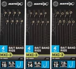 Matrix MXC-3 BAIT BAND RIGS EYED BARBLESS 4" - 10cm - 3 Opties
