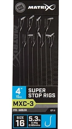 Matrix MXC-3 SUPER STOP RIGS EYED BARBLESS 4" - 10cm - 3 Opties - Afbeelding 4