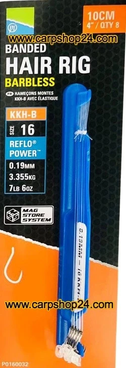 Preston KKH-B BANDED HAIR RIG BARBLESS 10CM - 4 Opties - Afbeelding 5