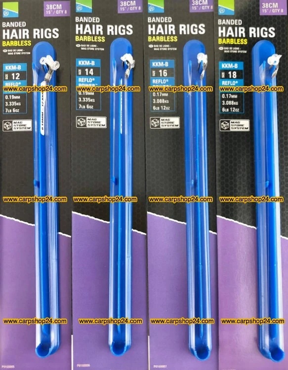 Preston KKM-B BANDED HAIR RIGS BARBLESS 10cm & 38cm - Afbeelding 2