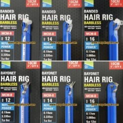 Preston MCM-B BANDED & BAYONET HAIR RIG BARBLESS 10cm - 6 Opties