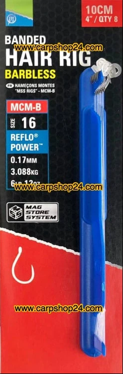 Preston MCM-B BANDED & BAYONET HAIR RIG BARBLESS 10cm - 6 Opties - Afbeelding 5