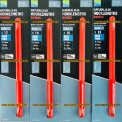 Preston NATURAL N-20 HOOKLENGTHS BARBED 15cm