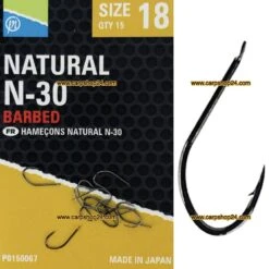 Preston NATURAL N-30 BARBED - 5 Opties