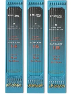 Drennan CARP BANDITS BARBLESS HOOKLENGTHS 6" - 15cm