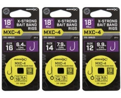 Matrix MXC-4 - 45cm (18") X-STRONG BAIT BAND RIGS EYED BARBLESS